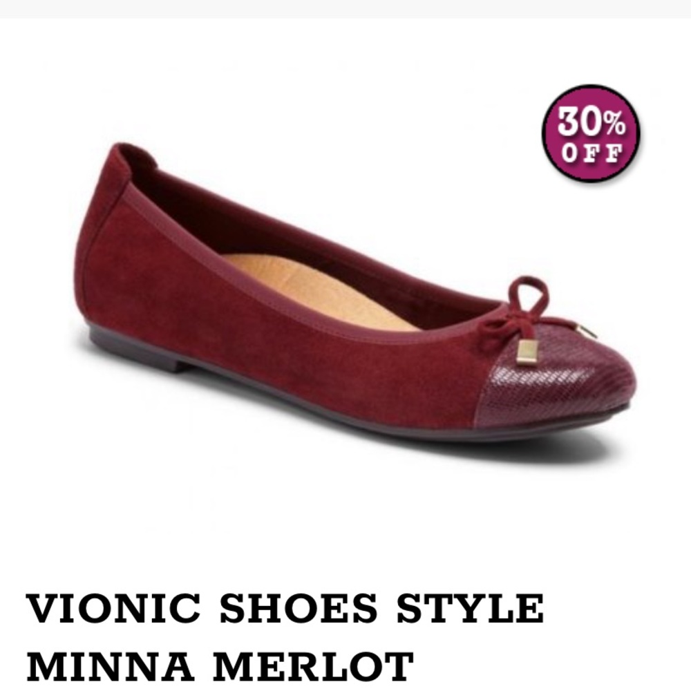 Vionic shoes  style minna merlot size 6